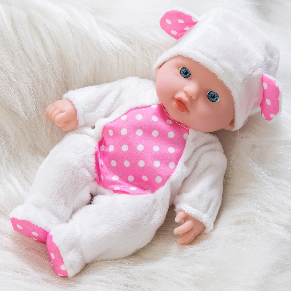 

20CM Humanoid Doll Fashion White Baby Play House Simulation Doll Doll Girl Doll Toy Silicone Realistic Rebirth Doll Toy