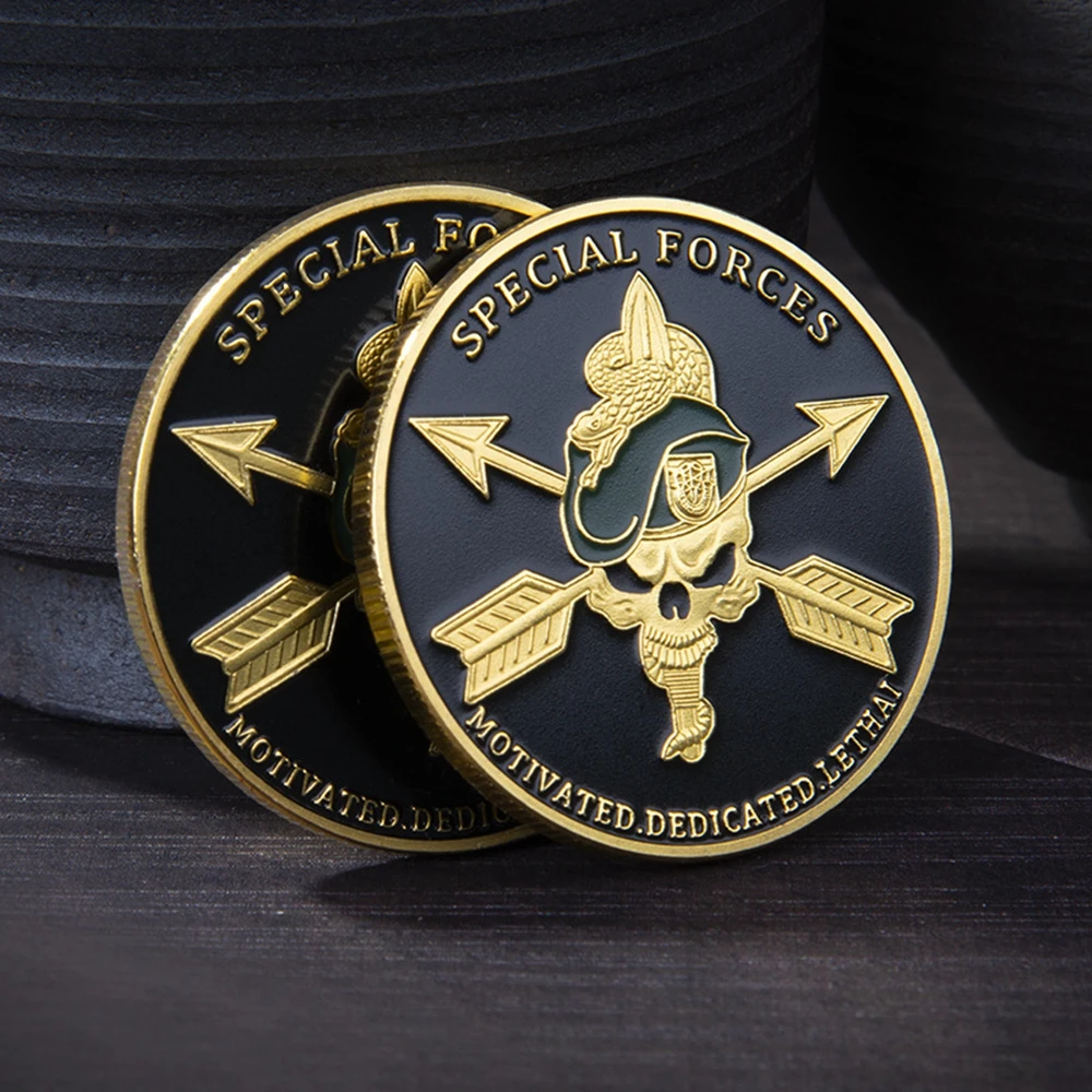 Сувенирная монета зеленый берет армии США спецназа свобода вызов коллекция