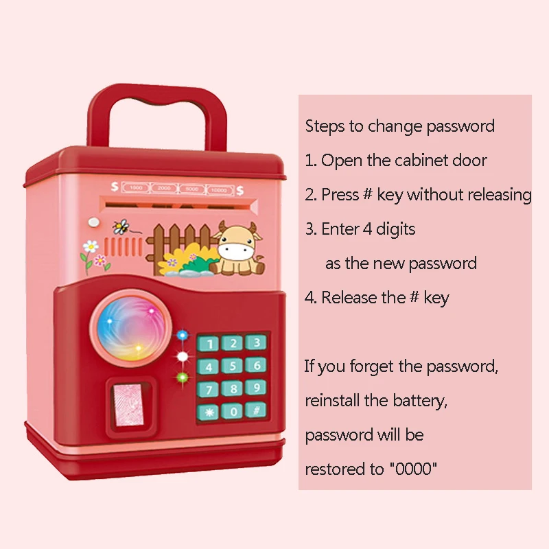 Копилка Aqumotic для мальчиков копилка со сканером отпечатков пальцев банкомат