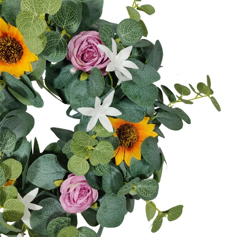 

Гирлянда из эвкалипта ручной работы, искусственная гирлянда для входной двери, декор для свадьбы, вечеринки, дома