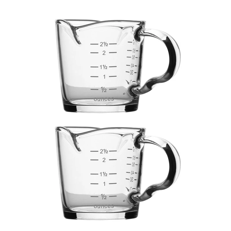 

2X Small Espresso Glass With Handle