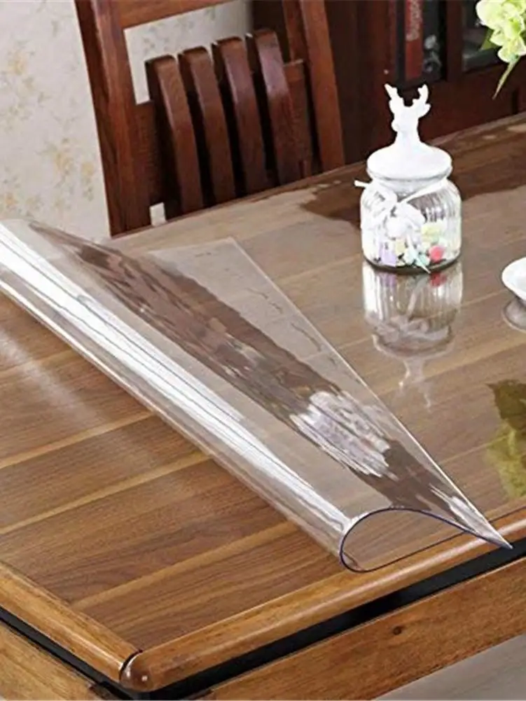 Скатерть многоразмерная водонепроницаемая Прозрачная мягкая скатерть из ПВХ