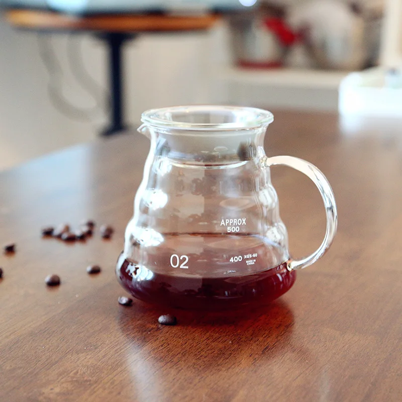 

Thickened Glass Coffee Pot Handmade Household Milk Jug Luxury Cloud Pour Over Coffee Pot Portable Moka Pot Household Goods DG50C