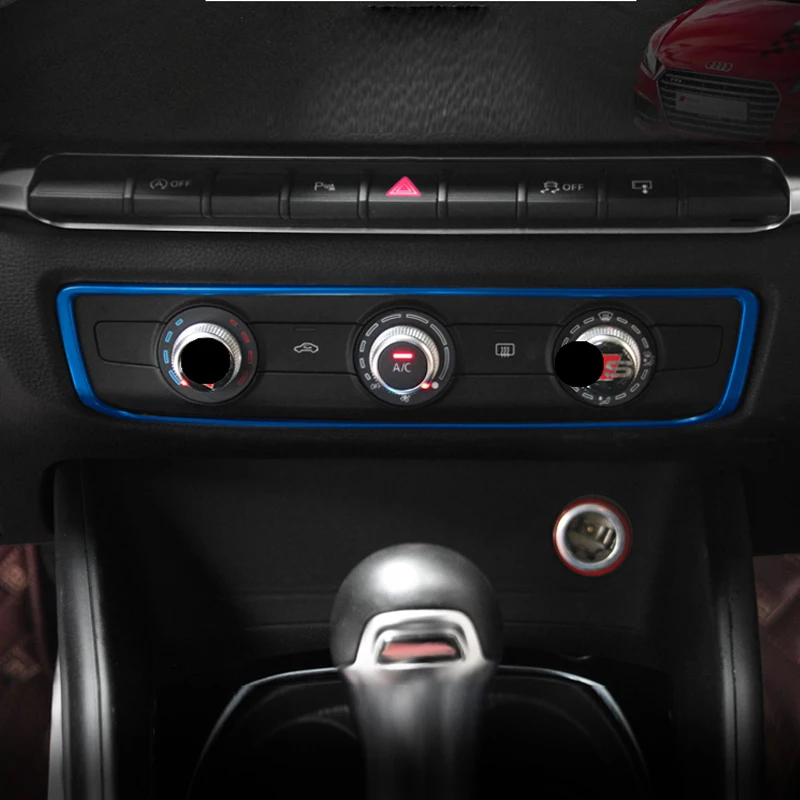 

Для Audi A3 8V консоль из нержавеющей стали A/C декоративные отделочные наклейки для Audi 2014-2017 аксессуары для интерьера