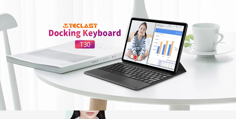 Teclast TL-T30 2-в-1 Магнитный клавиатура с док-станцией Интерфейс Защитная крышка чехол комбинированный Анти-пыль Водонепроницаемый чехол