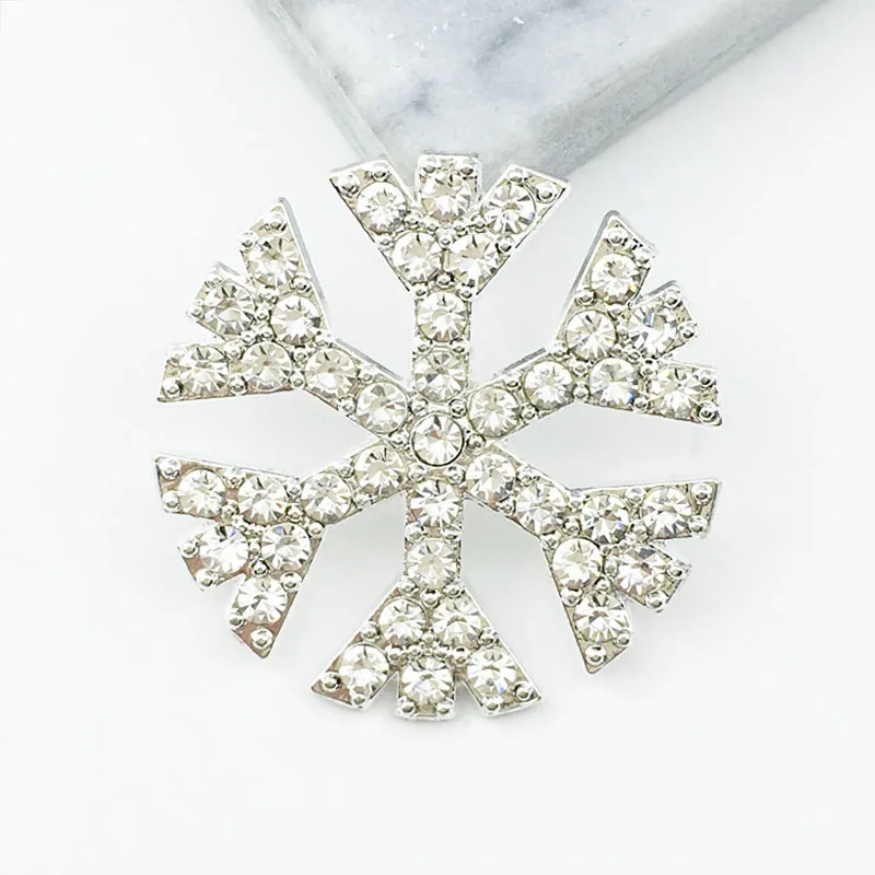 10 шт./лот Творческий Снежинка Стразы Кнопки пуговицы из сплава горного хрусталя