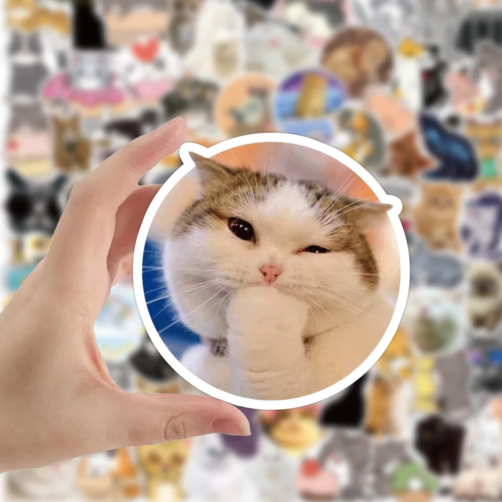 

New 100pcs cute cat cartoon DIY stickers girl toys gift decoration computer refrigerator suitcase Reusable waterproof decals