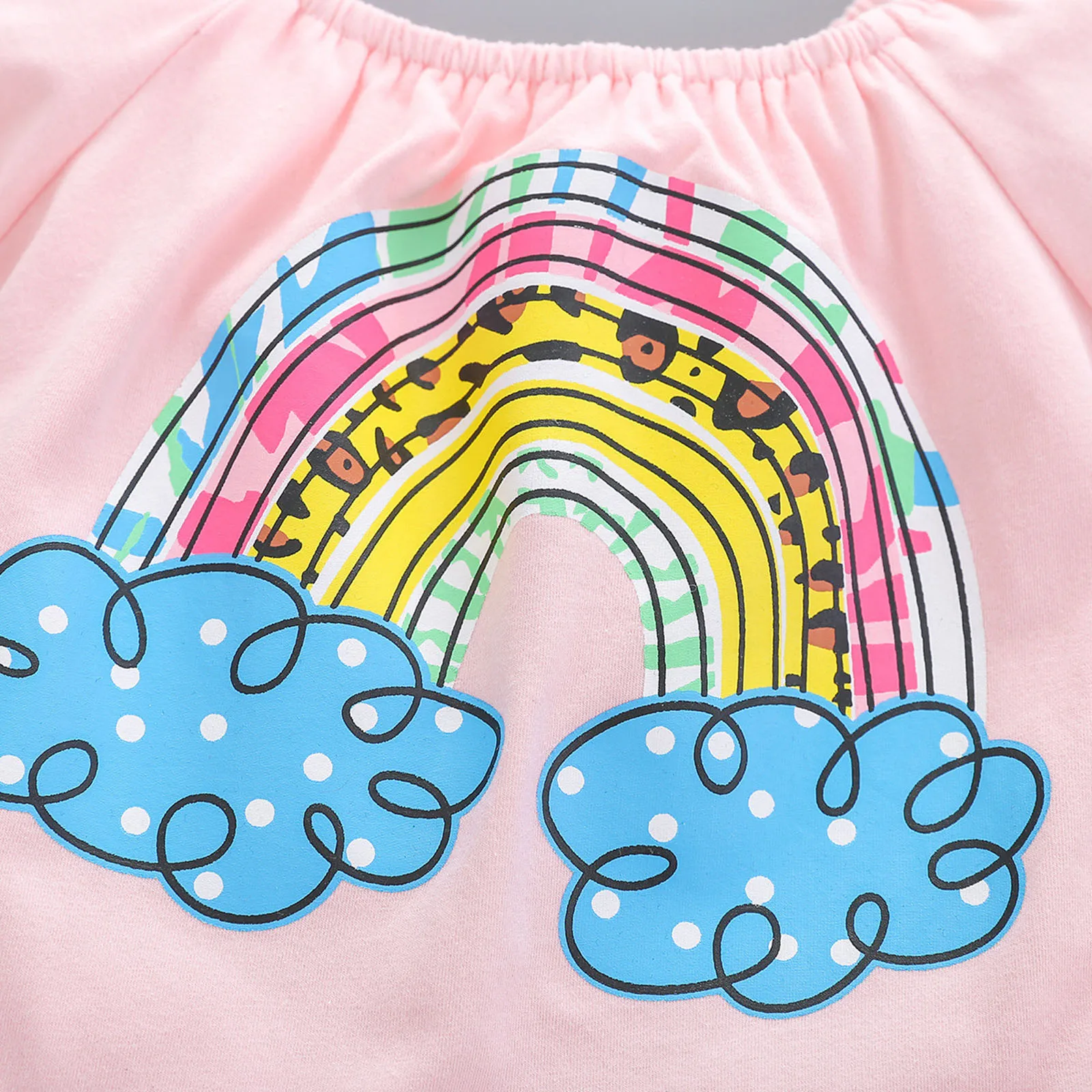 Летняя одежда для маленьких девочек Girlymax с коротким рукавом и оборками Детский