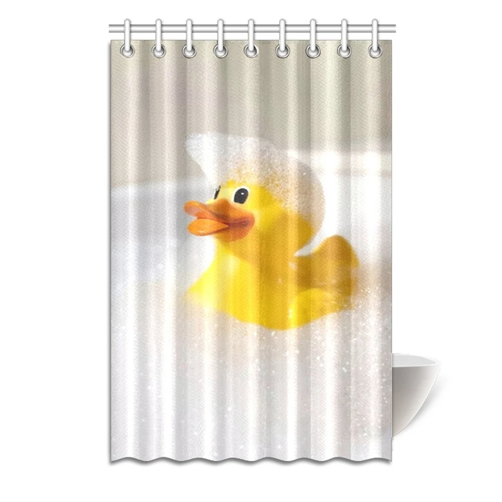 

Little Yellow Duck Children's Bathroom Curtain Washable Fabric Waterproof Shower Bath Curtains 3d Shower Curtain