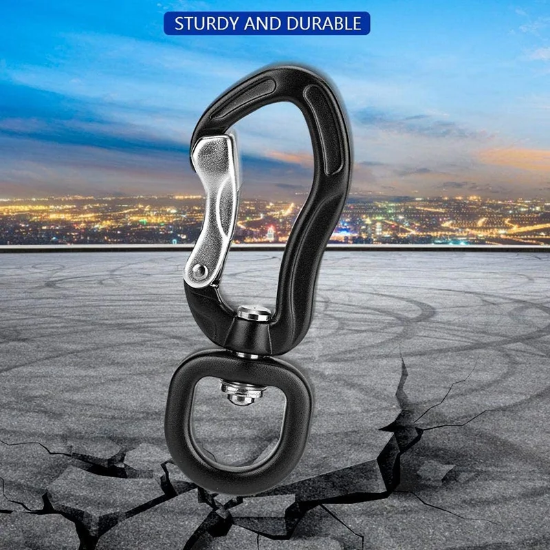 

360 Swivel Rotating Carabiner Clip,Multifunctional Aluminium Alloy Carabiner D Buckle for Outdoor Camping Hiking