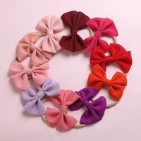 20pcslot baby bow headband nylon hairbands for children girls princess hair accessories toddler soft cute newborn photo props
