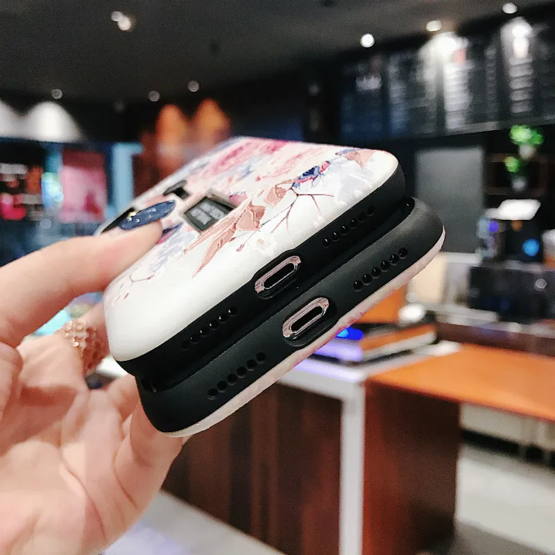 Чехол для iPhone XS MAX 7 8 6 6splus XR роскошный мягкий Ретро с кольцом-петлей держателем