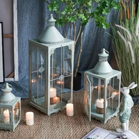 modern glass candle holders home decor holder nordic decoration home geometric decor lanterne metal moroccan lamp ba60zt