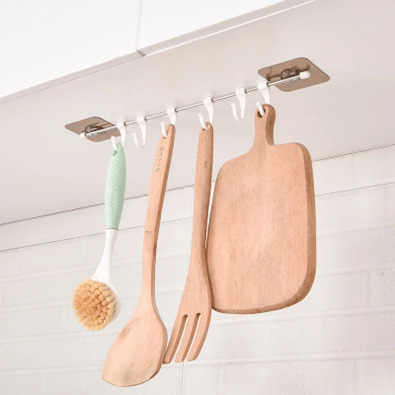 Kitchen Gabgets Cupboard 6 Hook Home Organizer Storage Rack Pantry Chest Tools Towels Hanger Wardrobe Towel Shelf | Дом и сад