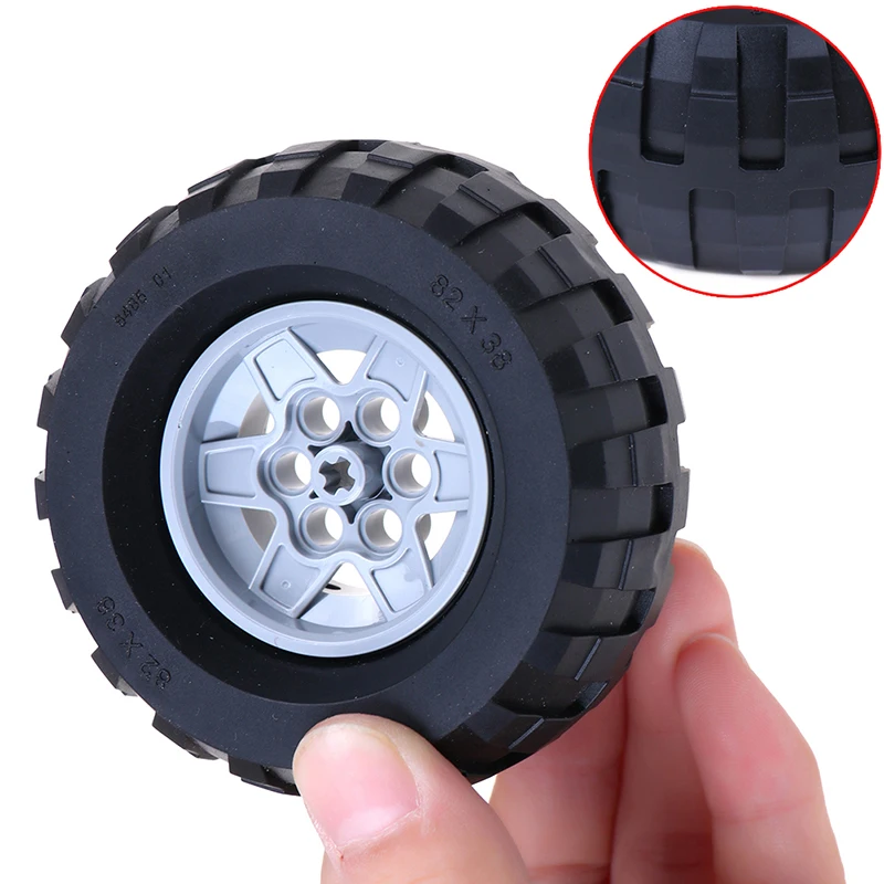 

1Pcs Bricks Wheel Auto Parts 56908 45982 81.6x38 R Tire Wheel DIY Puzzle Toys High Quality