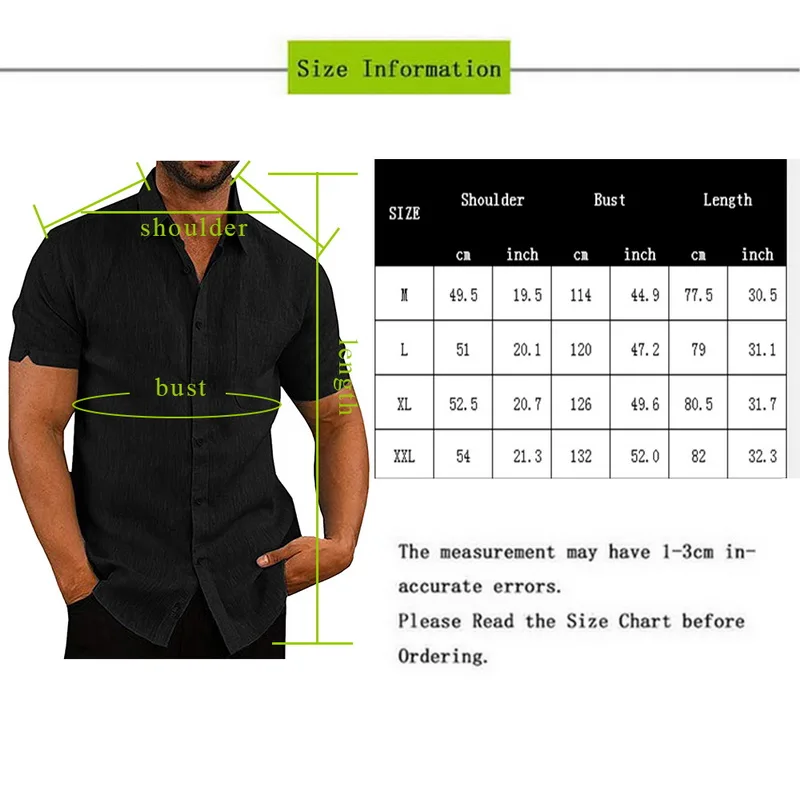 

Men Slub Cotton Breathable Shirt Summer Nice Pop Mens Short Sleeve Shirt Solid Color Comfortable Tops High Quality Shirt For Men