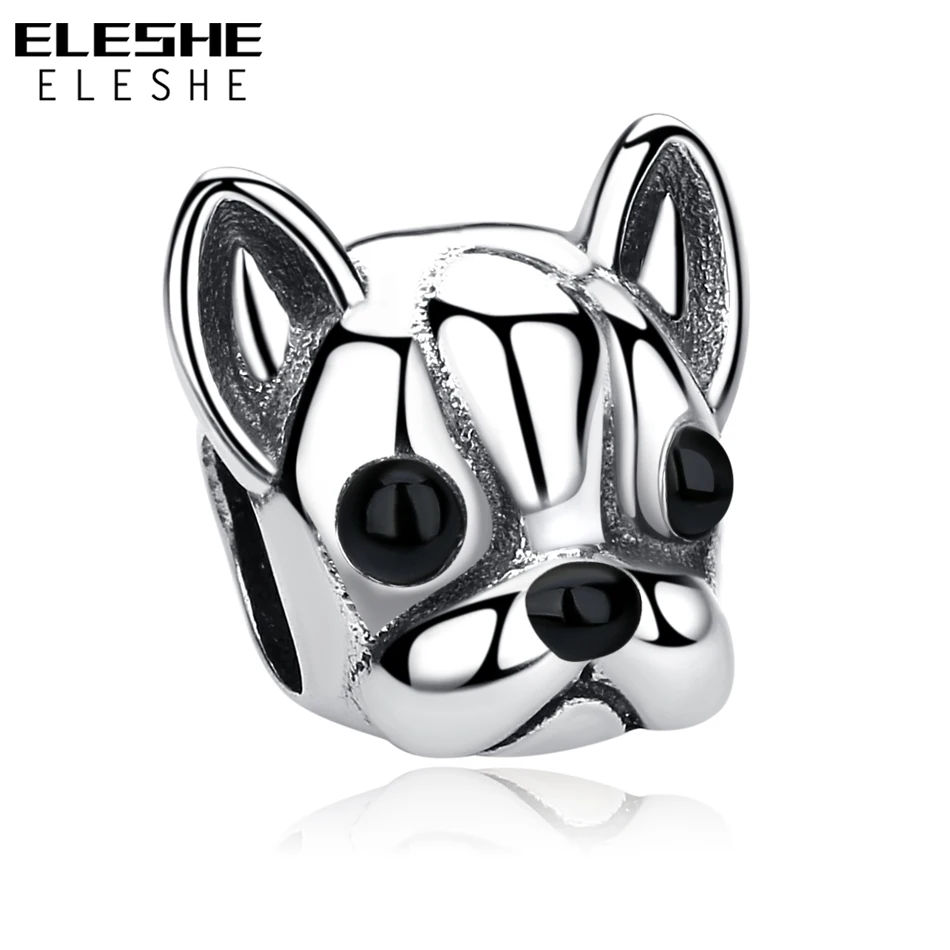 ELESHE 925 пробы серебро ЛОЯЛЬНЫЕ партнеры Французский Бульдог собачка животное