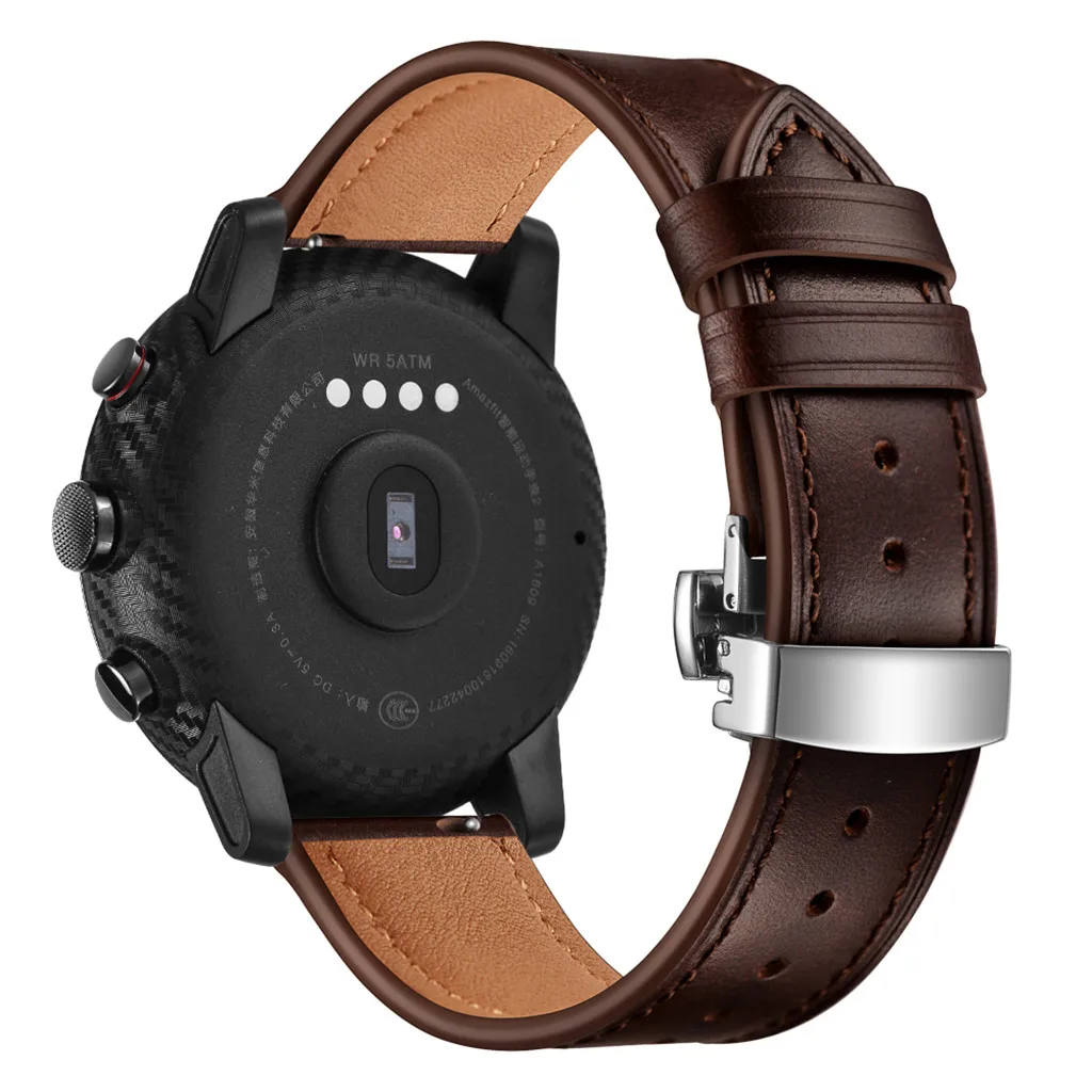 Сменный Браслет Роскошный кожаный для Xiaomi Huami AMAZFIT 2/2S Stratos Часы Браслет ремешок фитнес-трекер# G30