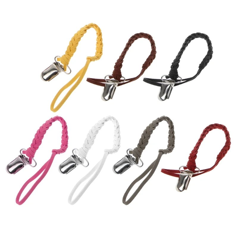 Кожаный зажим для соски цепочка держатель пустышки Плетеный зажим|Шнурки и чехлы