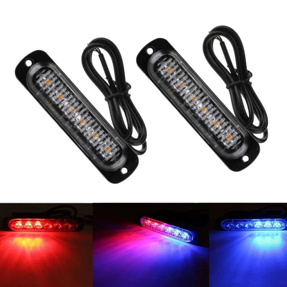 Светодиодный аварийный стробоскоп для автомобилей 2 шт. 6 дюймов универсальный