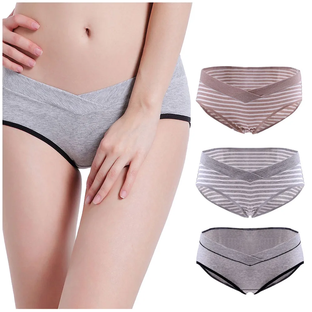 

ZTOV 3PCS/Lot Maternity Panties for Pregnant Women Pregnancy Underwear Underpants Clothes Low-Waist Briefs Intimates Panties XXL