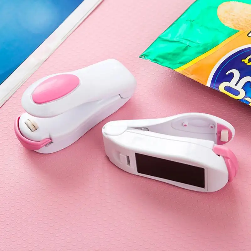 Mini Portable Food Sealer Snack Bag Clip Hot Sealer Candy Blend Color Home Kitchen Store Electric Appliances Tools Small Items
