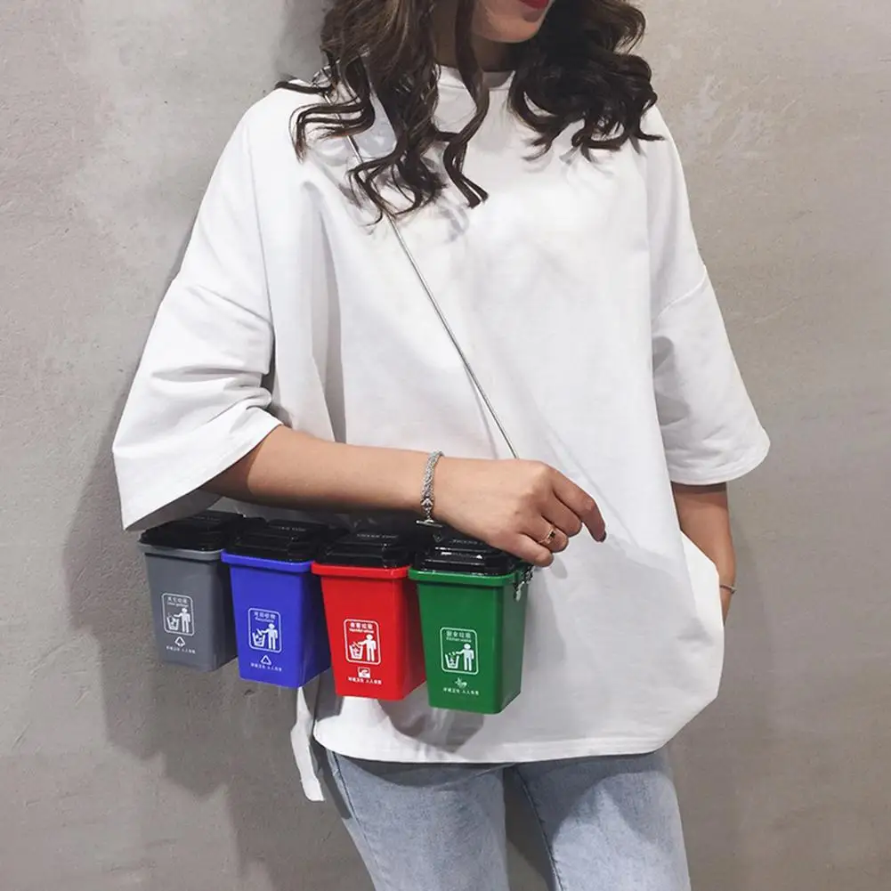 Модная забавная сумка на плечо для мусора сортировка сумки мессенджеры четыре