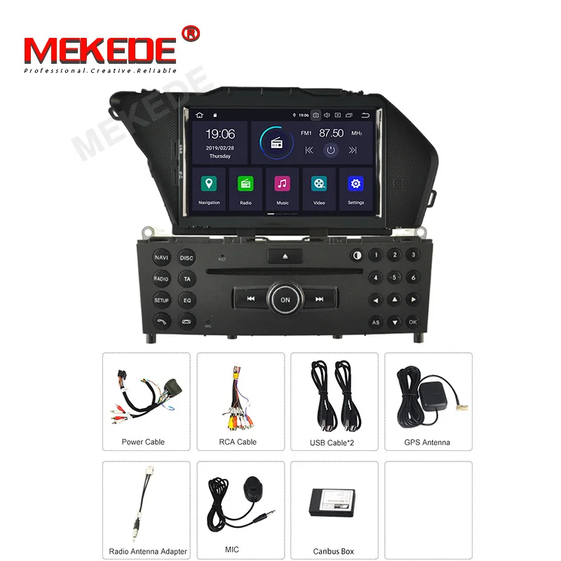 2+ 16G Android 9,0 автомобильный dvd-плеер для BENZ GLK/GLK X204/GLK 300/GLK 350 gps автомобильное мультимедийное устройство приемник Поддержка DVR DAB wifi