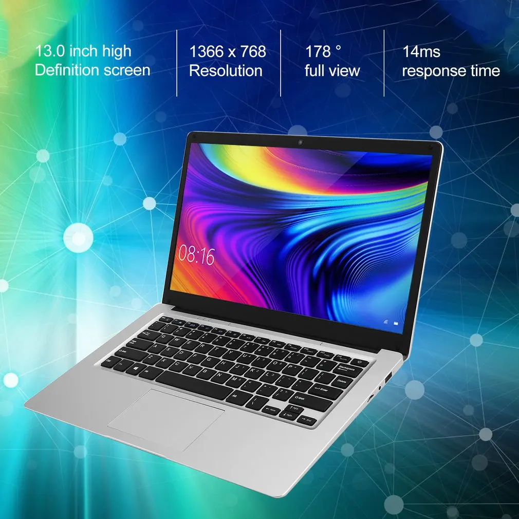 13.3-Inch 3+32GB Four Core Windows 10 Laptop Ips Screen Computer With 4 National Keyboard Films WIFI HDMI