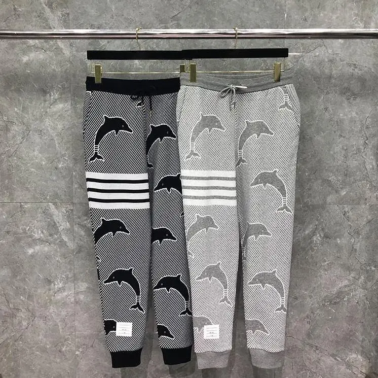 

Брендовые модные спортивные штаны 2021, мужские повседневные спортивные брюки с рисунком дельфина, спортивные штаны, штаны для Добби, трениро...