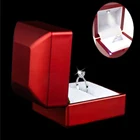 Футляр для обручальных колец, кожаный, со светодиодсветильник кой, складной