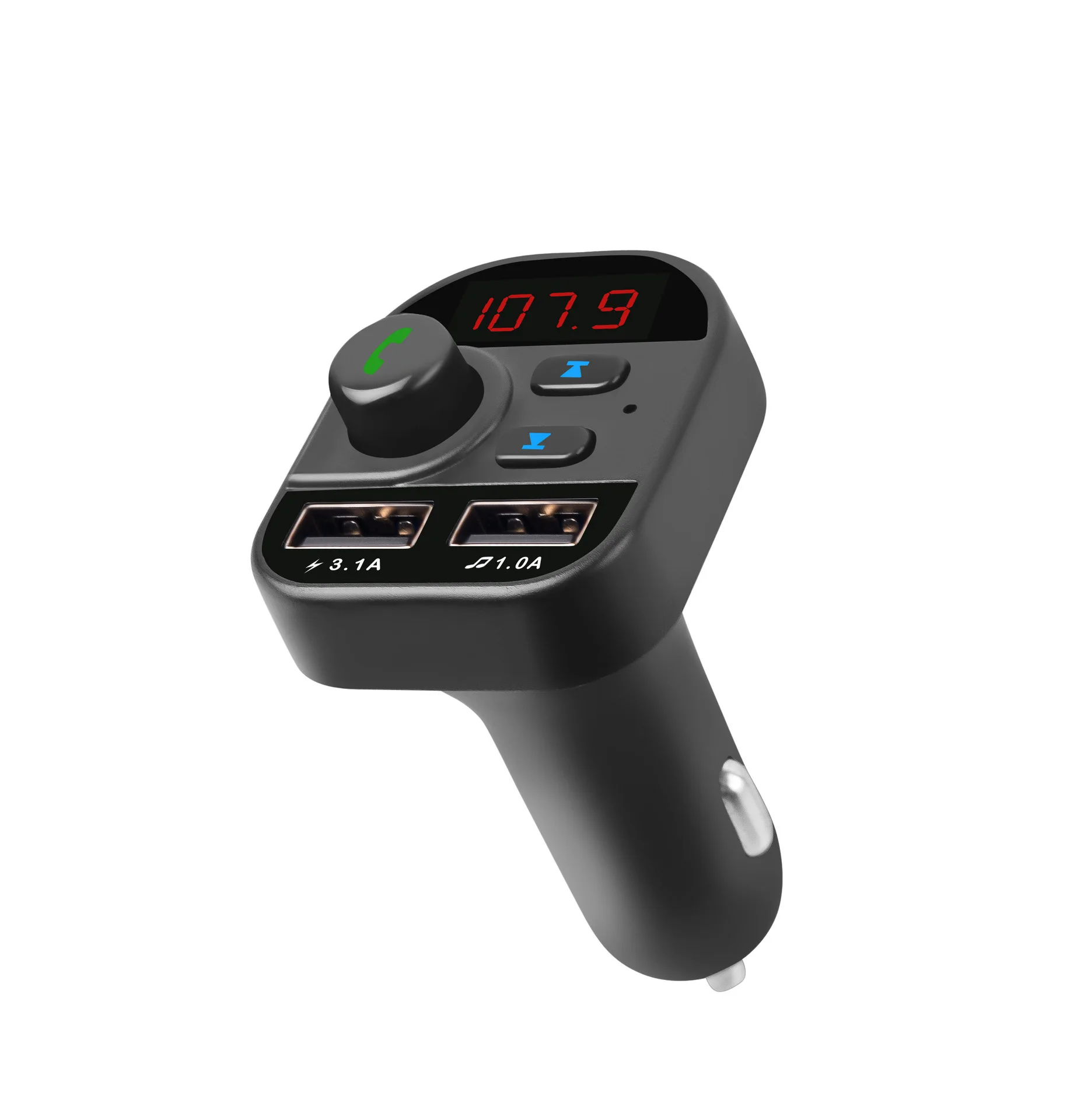 

805 New Car MP3 Car FM Transmitter Bluetooth Hands-Free Phone Card Lossless Sound Car Fast Charge Double USB