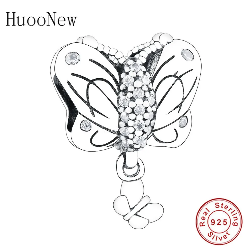 Лето 2019 серебро 925 пробы Подкова Клевер Божья коровка болтается Шарм подходит