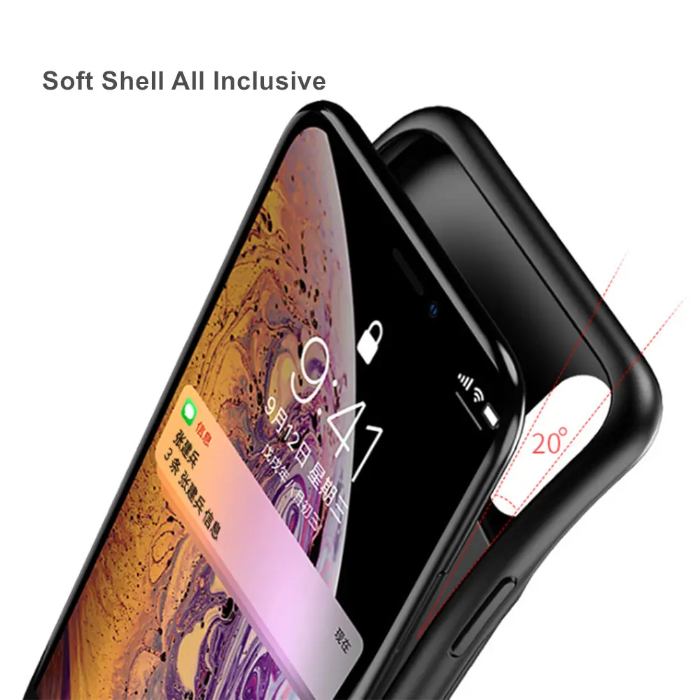 QuLing 4000 мАч для IPhone X чехол аккумулятора XS силиконовый гелевый Аккумулятор с