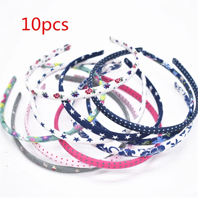 5 шт. детская Милая повязка на голову с принтом ткань для девочек лента волос из