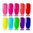 Флуоресцентный Гель-лак для ногтей, неоновый цвет, набор гель-лаков для ногтей яркий, 12 бутылокнабор