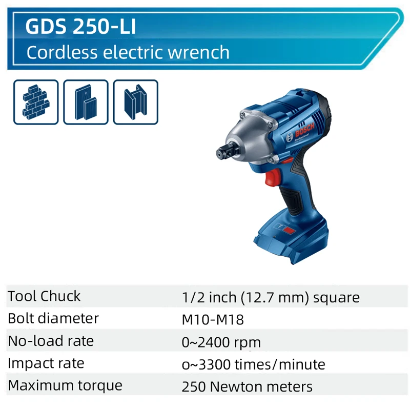 Электрический гайковерт Bosch GDS18V-EC 300ABR бесщеточный инструмент с функцией ABR |