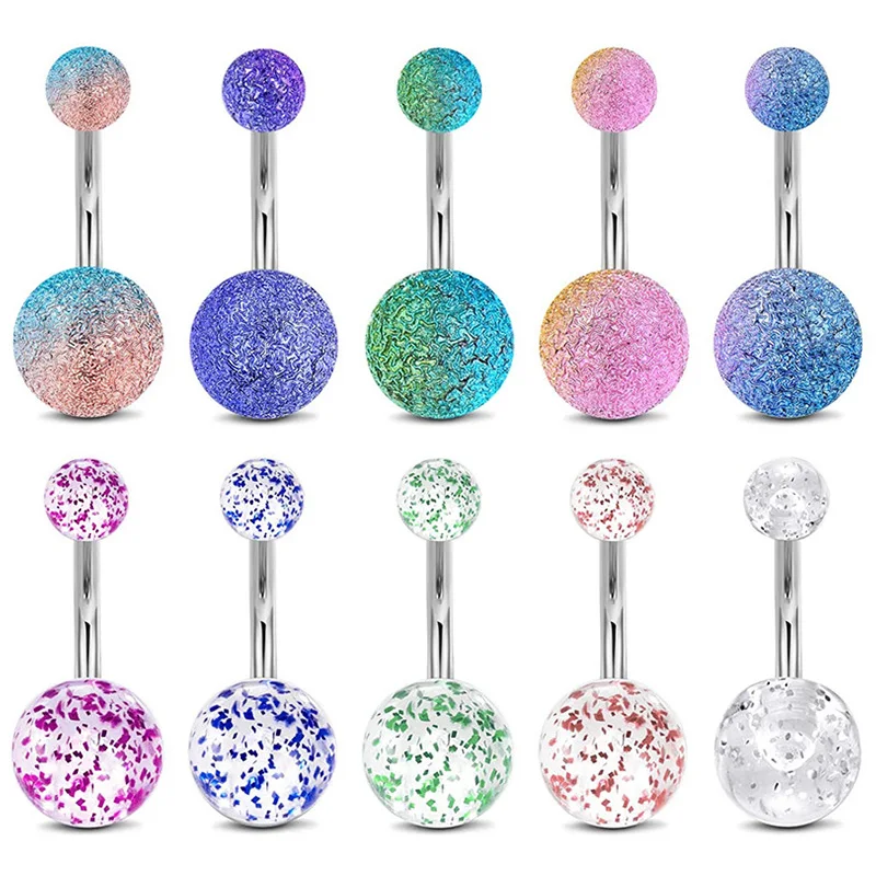 Кольца для пупка из хирургической стали 14 г с жемчугом пирсинг ювелирные изделия