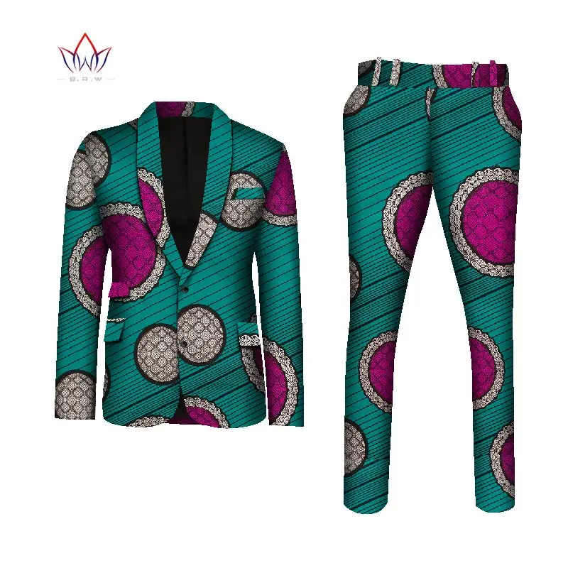 Private Custom African Clothes for Men Slim Fitted Formal Suit Jacket+pant 2 Pieces Wedding/Work Place Business Clothes WYN1169