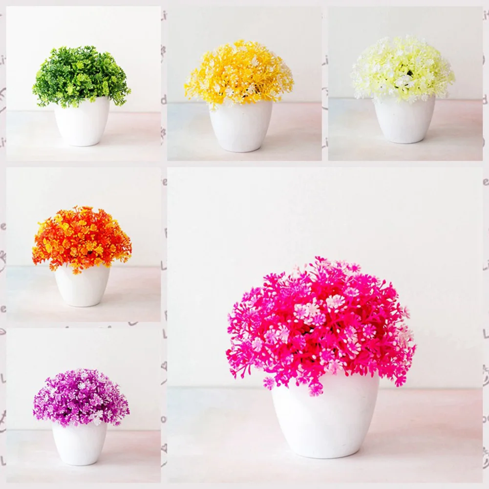 Искусственный цветок маленький бонсай гостиная кафе обеденный стол украшение