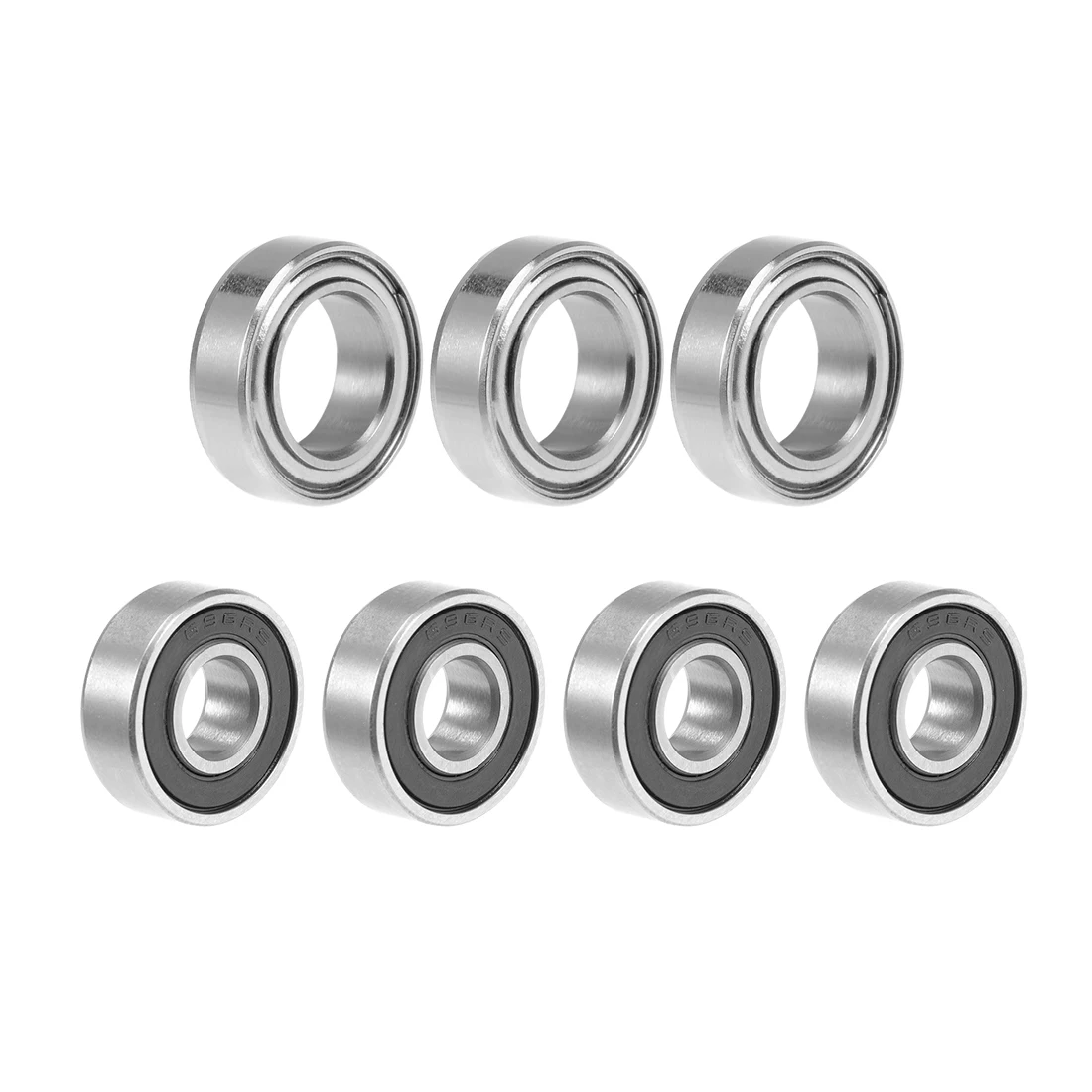 Uxcell 1 20 шт 6 мм I.D. Миниатюрные шаровые подшипники 6x13x5 6x12x4 двойные хромированные