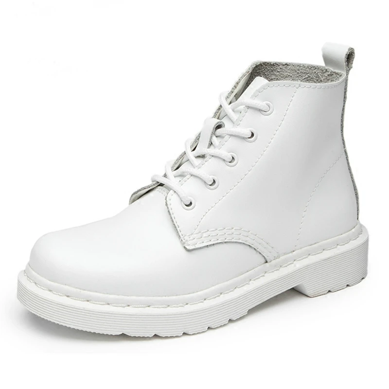 

Белые женские мотоциклетные ботинки из спилка на платформе с квадратным каблуком; Осенняя Дизайнерская обувь ручной работы; Женская обувь; ...