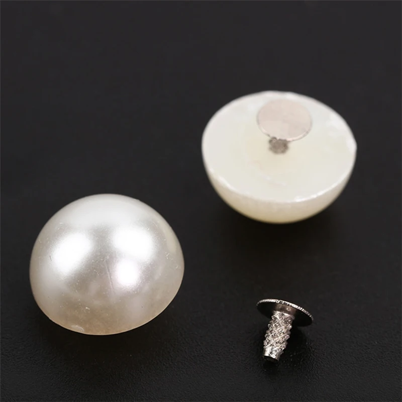 New Arrival DIY jewelry Decorative Accessories ABS Single Hole Semi-circle Pearl Bang Plastic Rivet For Fashion Earrings | Украшения и