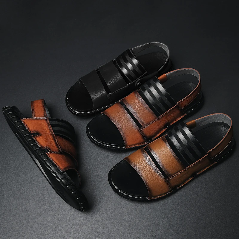 

Sandalias Hombre Mens Sandals Summer Men 2018 Vietnam Luxury Shoes Leather Gladiator For Comfort Dress Geta Sandal Big