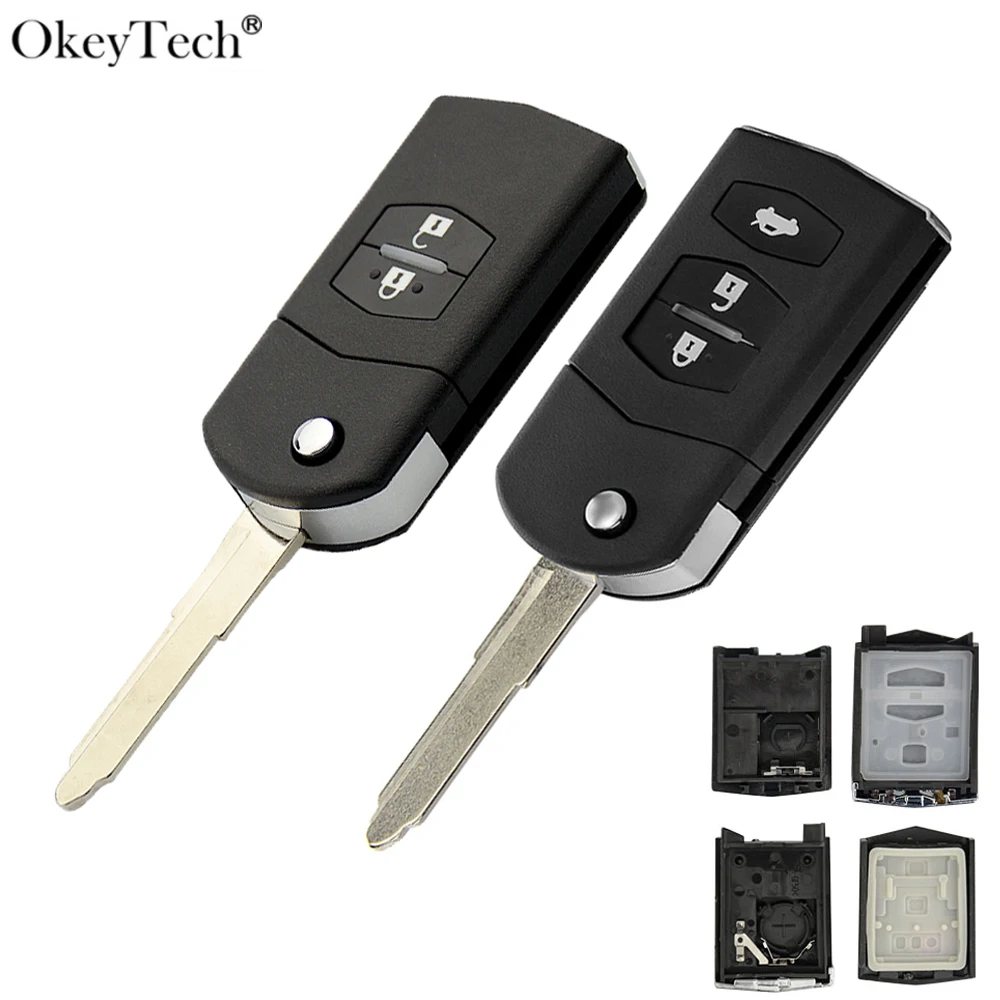 Okeytech 2/3 кнопочный раскладной складной пульт дистанционного управления чехол для