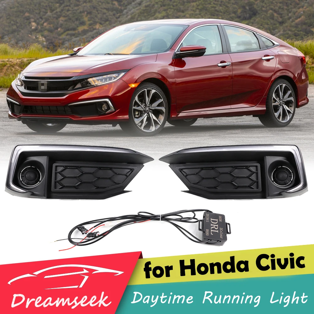 СВЕТОДИОДНЫЙ DRL Дневной светильник для Honda Civic 2019 2020 дневные ходовые огни L Тип
