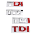 Автомобильная наклейка с логотипом TDI, боковой брызговик с прямым впрыском, Эмблема багажника, 3D металлическая наклейка для VW Golf JETTA PASSAT Touran