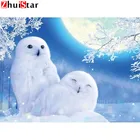 Квадратный алмаз 5D DIY алмазная живопись Белый Милая сова вышивка стразами мозаика Полный Стразы узор, украшение дома ZWQ