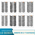 Норковые ресницы ISEEN, 10 коробок, оптовая продажа, макияж, искусственные 3d норковые ресницы оптом, натуральные накладные ресницы, драматические пушистые накладные ресницы
