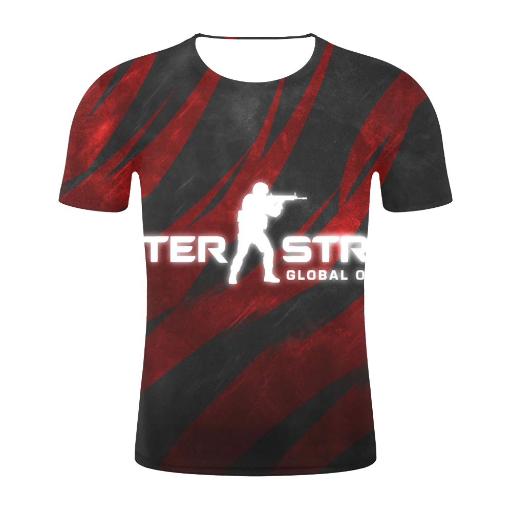 CS GO Gamers мужская и женская футболка летняя новинка csgo Мужская 3D принт высокое